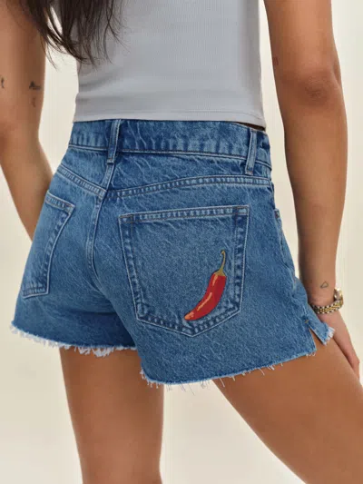 Reformation Short Ample En Denim À Taille Basse Sutton, 6 Cm