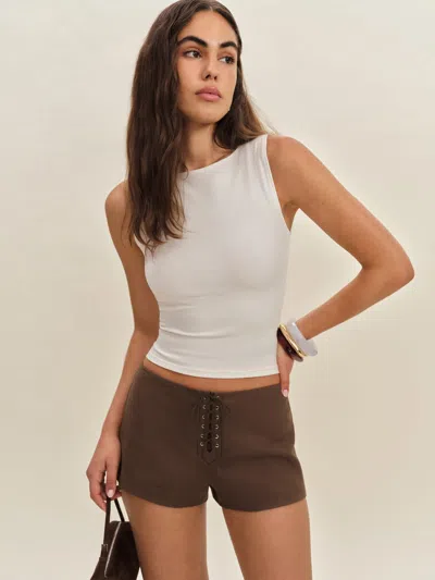 Reformation Short En Lin Quin In Brown