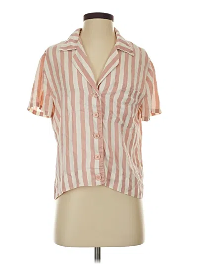 Pre-owned Reformation Short Sleeve Blouse In Pink