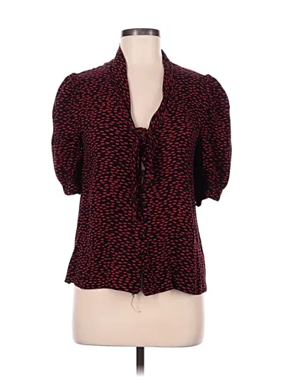 Pre-owned Reformation Short Sleeve Blouse In Red