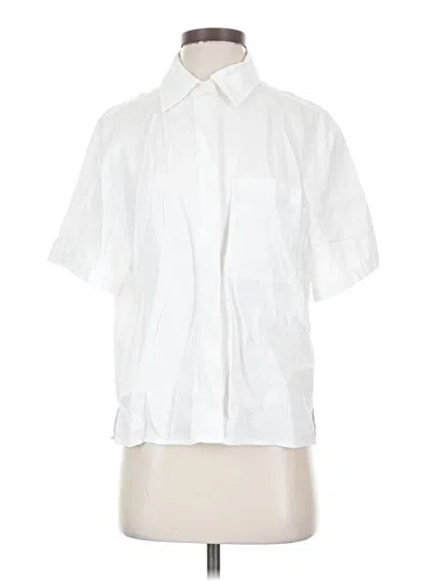 Pre-owned Reformation Short Sleeve Blouse In White