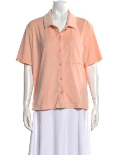 Pre-owned Reformation Short Sleeve Polo In Pink