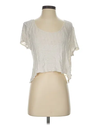 Pre-owned Reformation Short Sleeve T-shirt In Ivory