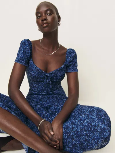 Reformation Shyla Dress In Blue Rose