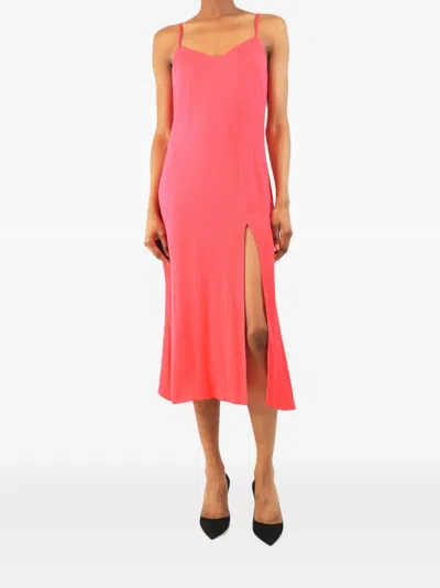 Pre-owned Reformation Side-slit Midi Dress In Pink