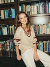 Reformation Sienna Oversized Cotton V Neck Sweater