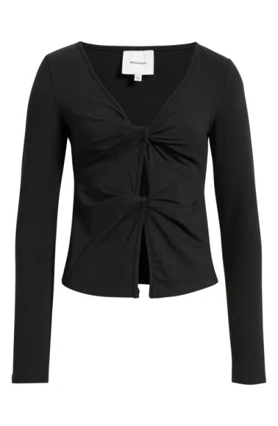 REFORMATION REFORMATION SILAS TWIST DETAIL STRETCH COTTON KNIT TOP