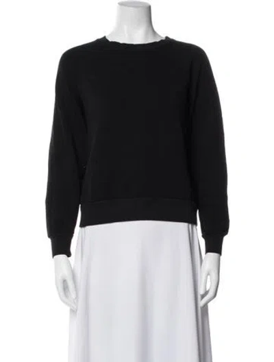 Pre-owned Reformation Silk Crew Neck Sweatshirt In Blue