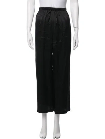 Pre-owned Reformation Silk Cutout Accent Pajamas In Black