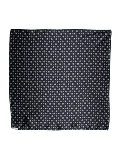 Pre-owned Reformation Silk Graphic Print Bandana In Blue