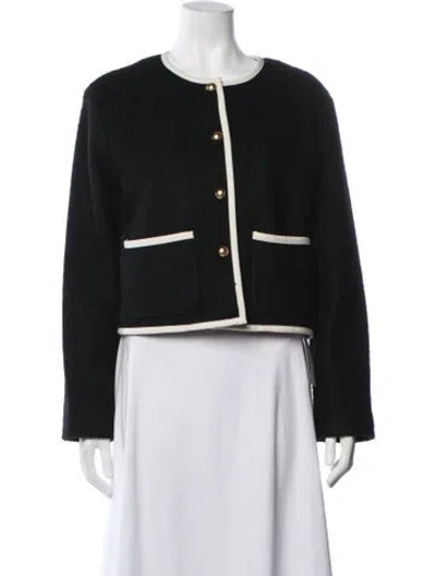 Pre-owned Reformation Silk Jacket In Black
