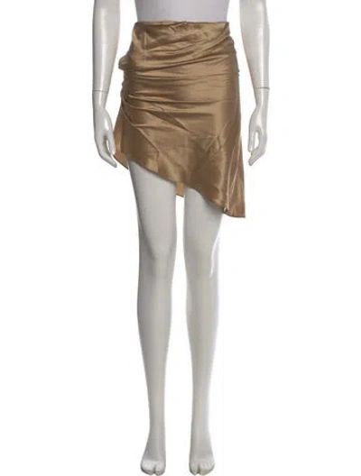Pre-owned Reformation Silk Knee-length Skirt In Neutral