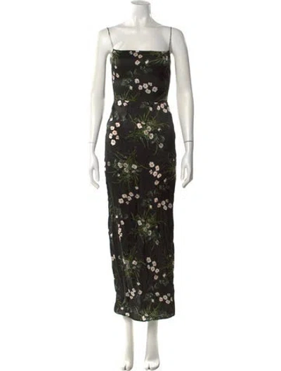 Pre-owned Reformation Silk Long Dress In Multi