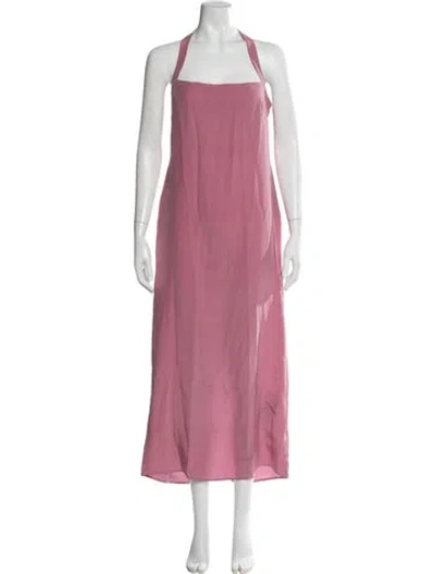 Pre-owned Reformation Silk Long Dress In Pink