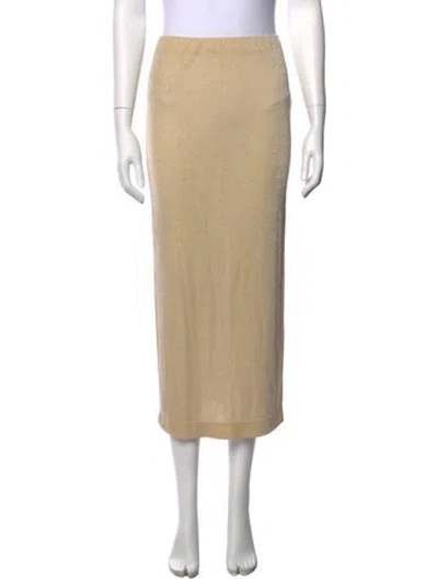 Pre-owned Reformation Silk Long Skirt In Neutral