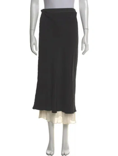Pre-owned Reformation Silk Midi Length Skirt In Gray