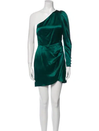 Pre-owned Reformation Silk Mini Dress In Green