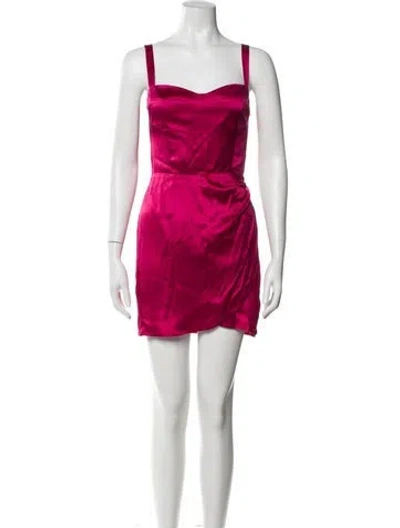 Pre-owned Reformation Silk Mini Dress In Pink