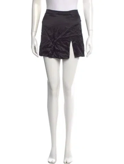 Pre-owned Reformation Silk Mini Skirt In Black