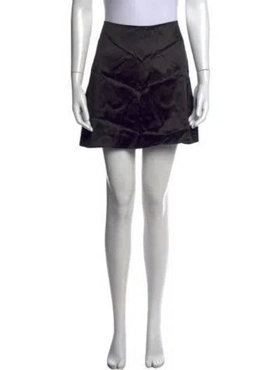 Pre-owned Reformation Silk Mini Skirt In Black