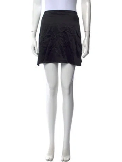 Pre-owned Reformation Silk Mini Skirt In Black