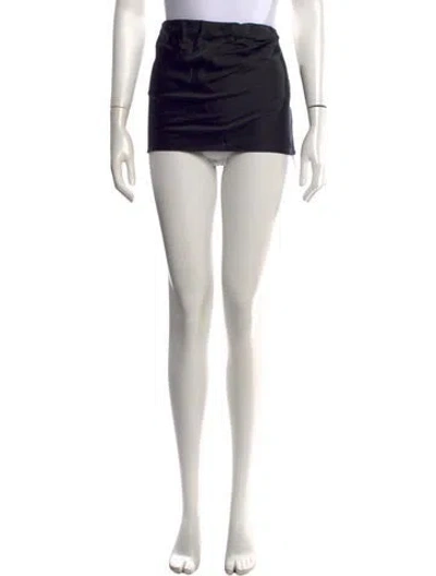 Pre-owned Reformation Silk Mini Skirt In Black