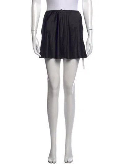 Pre-owned Reformation Silk Mini Skirt In Black
