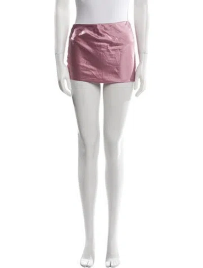 Pre-owned Reformation Silk Mini Skirt In Pink