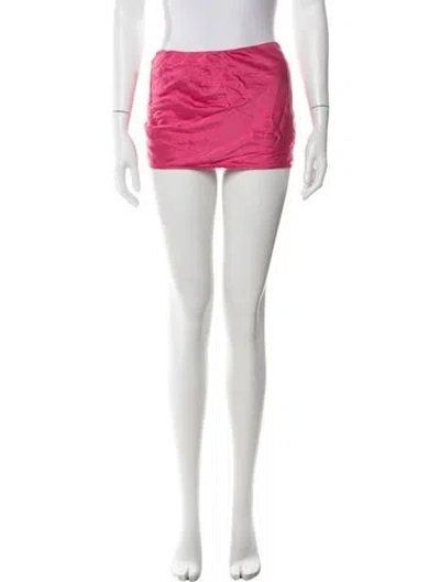 Pre-owned Reformation Silk Mini Skirt In Pink