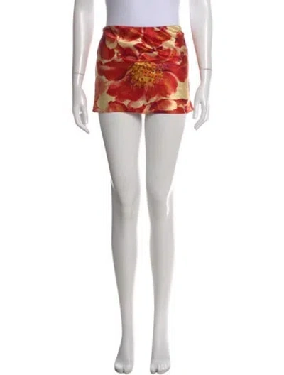 Pre-owned Reformation Silk Mini Skirt W/ Tags In Pink
