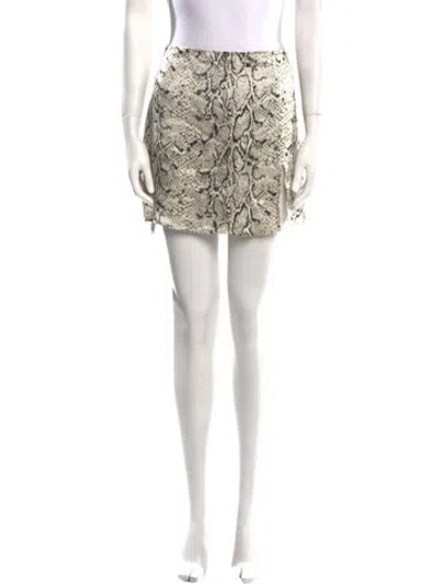 Pre-owned Reformation Silk Mini Skirt In White