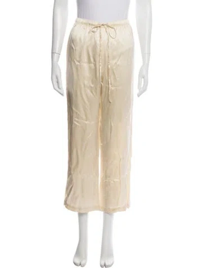 Pre-owned Reformation Silk Pajamas In Yellow