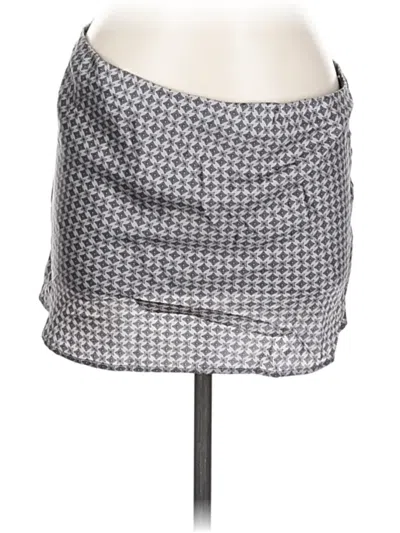 Pre-owned Reformation Silk Skirt In Gray