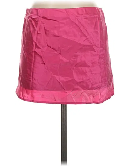 Pre-owned Reformation Silk Skirt In Pink