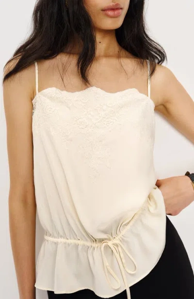 REFORMATION REFORMATION SILVIA TIE WAIST SILK CAMISOLE