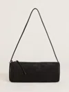 Reformation Simona Cylinder Bag In Black Suede