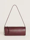 Reformation Simona Cylinder Bag In Ruby Leather