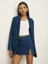 Reformation Siobhan Denim Mini Skirt In Owens