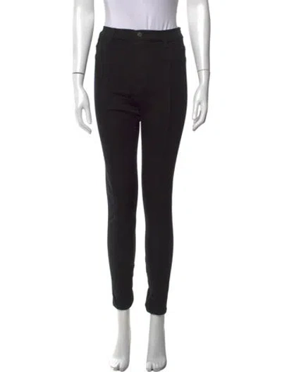 Pre-owned Reformation Skinny Leg Pants In Black