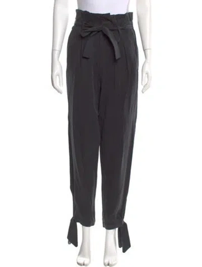 Pre-owned Reformation Skinny Leg Pants In Green