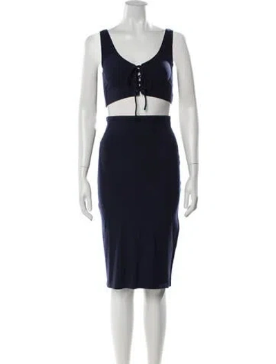 Pre-owned Reformation Skirt Set In Blue