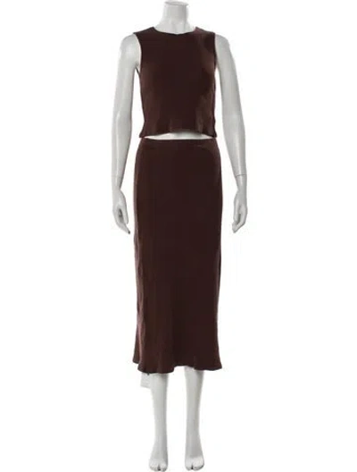 Pre-owned Reformation Skirt Set In Brown