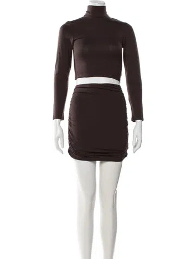 Pre-owned Reformation Skirt Set In Brown