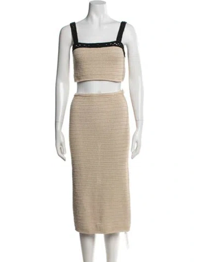 Pre-owned Reformation Skirt Set In Neutrals
