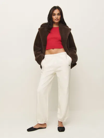 Reformation Skye Boyfriend Sweatpant In Black Logo