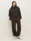 Reformation Skye Boyfriend Sweatpant In Mole