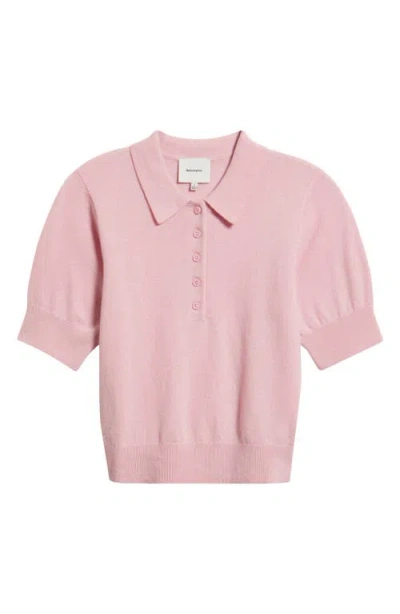 Reformation Skye Cashmere Polo In Pink