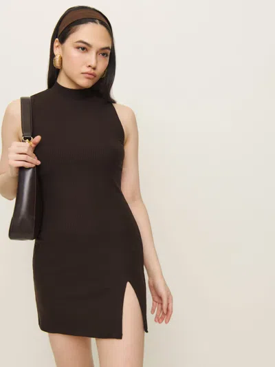 Reformation Skylar Knit Dress In Cafe