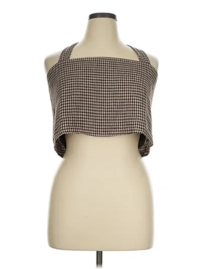Pre-owned Reformation Sleeveless Blouse In Brown