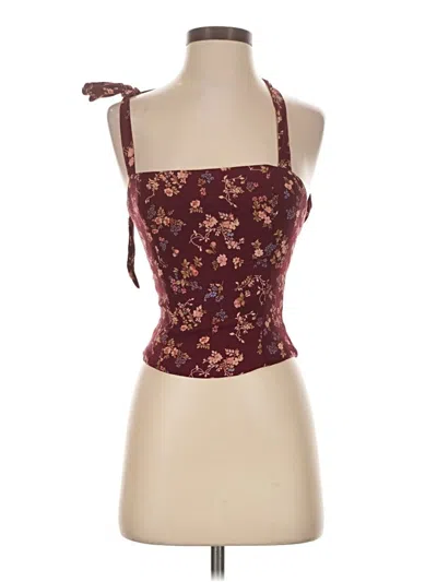Pre-owned Reformation Sleeveless Blouse In Burgundy